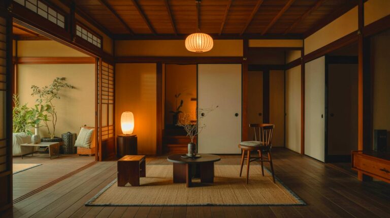Illustration de l'organisation d'une maison selon la méthode japonaise (généré par IA). Credit: Ideogram.